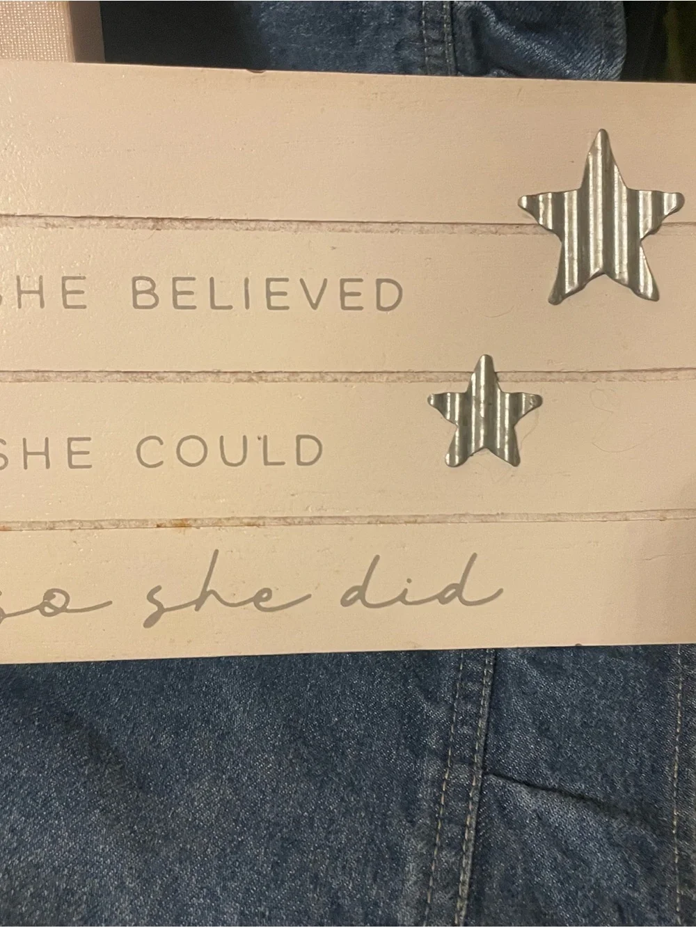 Canvas 'I Love You to the Moon and Back' Wall Sign & wood “She Believed..
